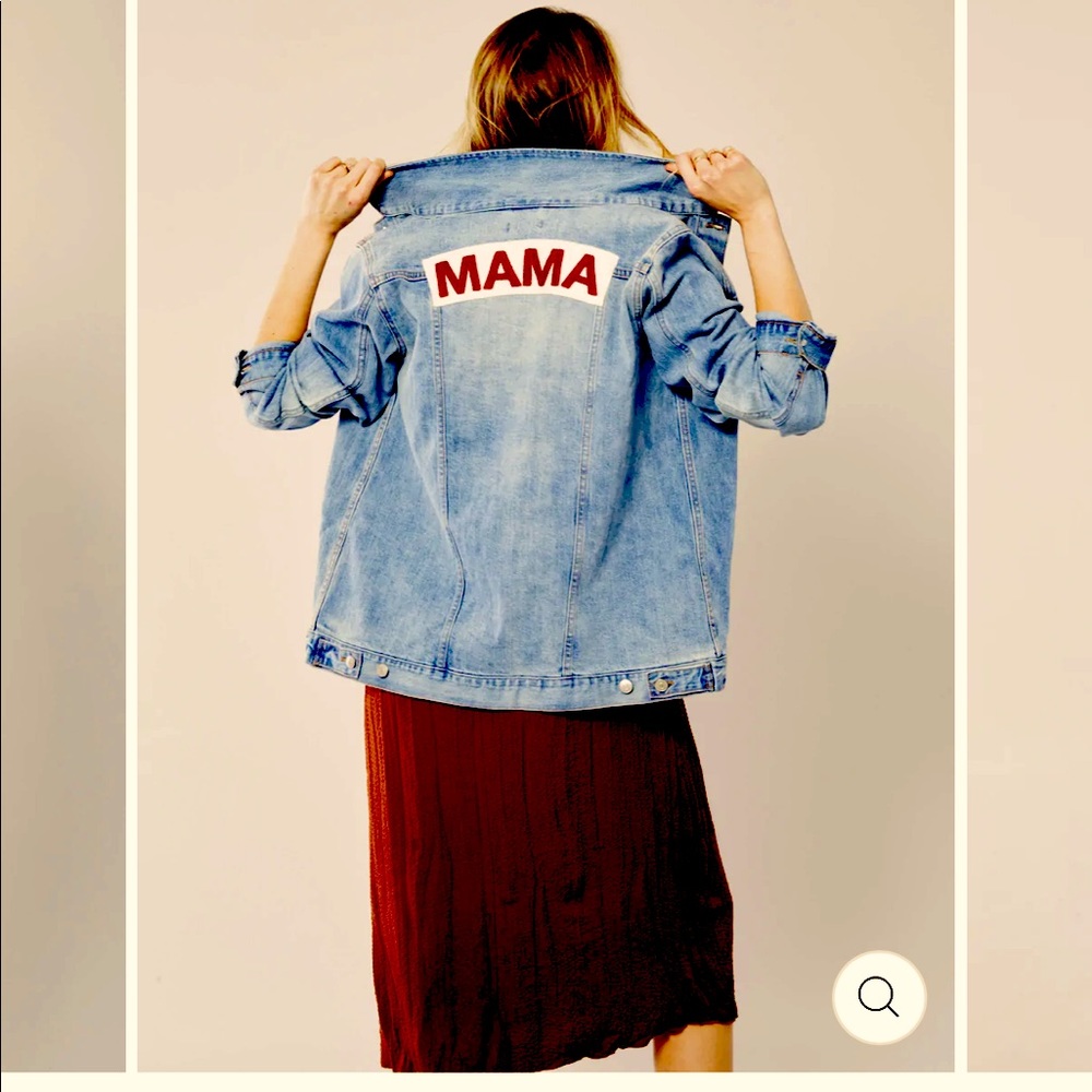 Mama Denim jacket- Isabel & Ingrid - size L - Never Worn!